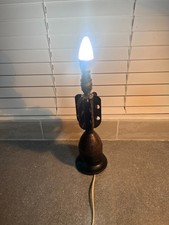 RARE ANTIQUE TRENCH ART TABLE LAMP picture