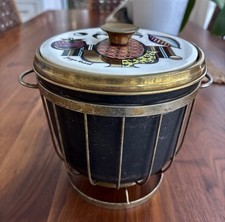 Vintage Georges Briard Ambrosia Ice Bucket MCM Mid Century Barware Wire Cage. picture
