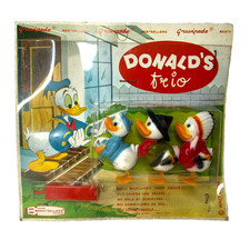 Vintage 1960s Disney Donald's Trio Huey Dewey Louie Walking Toy Made France RARE picture