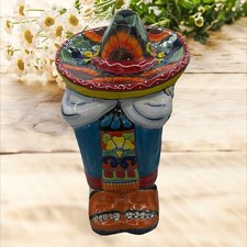 Rare Panchito Talavera statue XL ceramic for a garden 16”x 15”x11” picture