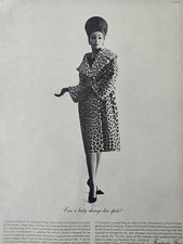 1962 Women's Fantasia Furs leopard print coat Can Lady Change Spots vintage ad  picture