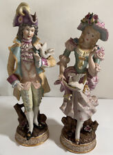 Antique LARGE Pair Of Bisque Figurines. 20.5