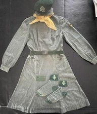 REDUCED TRIANGULAR TIE-VERY RARE 1936 Vintage GIRL SCOUT INTERMEDIATE UNIFORM picture