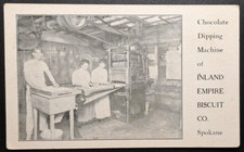 Spokane Inland Empire Biscuit Co Chocolate Dipping Machine - Postcard picture