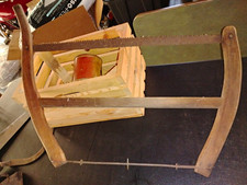 Vintage Original Wooden Buck Bow Saw Frame & Saw Blade - Unbranded picture