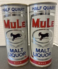 2-Mule Malt Liquor 16 oz Pull Tab bottom opened General Brewing, Los Angeles, CA picture