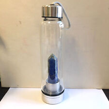Natural Crystal Point Healing Obelisk Wand Elixir Quartz Crystal Water Bottle picture