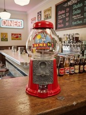 Vintage 1993 Bugs Bunny ACME Gumball Machine Red Cast Metal Glass Looney Tunes picture