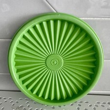 Vintage Tupperware #810-26 Apple Green Lid Only Replacement Servalier Starburst picture