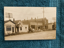 RPPC Parma Michigan Main Street Model A Ford Auto Pesha Photo Unposted c1910 picture