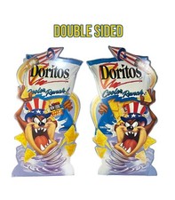 RARE Vintage 1995 Doritos Cooler Raunch TAZ 22”x42” Display Cardboard Promo Ad picture