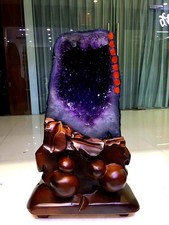 28.8LB Large Natural Amethyst Geode Cathedral Crystal Cluster Specimen Healing picture