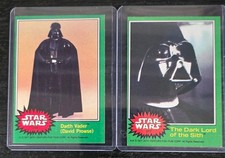 1977 Topps Star Wars Green Series #217 #254 Darth Vader Lot NM Sharp Corners picture