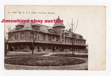 Parsons, KS - M K & T Railroad Station Depot - Kansas Postcard picture