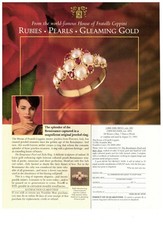 Fratelli Coppini Rubies Pearls Gleaming Gold 1994 Vintage Print Advertisement picture