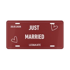 Just Married Vanity Plate | Personalized Wedding License Plate picture