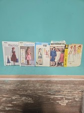 Title: Vintage Girls Dress Sewing Pattern Lot of 5 Simplicity Butterick..pa17. picture