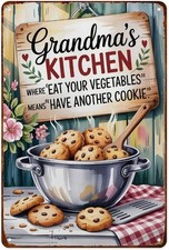 Grandma’S Kitchen Cookie Aluminum Tin Metal Signs Home Décor 8x12 picture