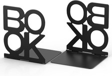 Book Ends,Bulk 1 Pair Bookends Folding Book Ends Metal Bookend (1 Pair) picture