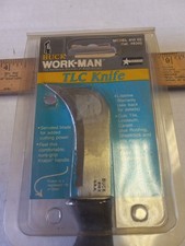 VINTAGE Made In USA BUCK 810 X TLC WORKMAN KNIFE Used In Package picture