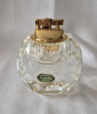 Vintage Unused Hand Cut Crystal Orb Regency Table Lighter  picture