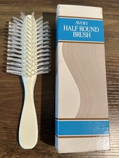 Vintage Avon Half Round Hair 8” Brush Nylon Bristle Cream White USA - New In Box picture
