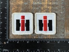 Vintage International Harvester Tractor Farming Logo Sew-On Patches IH Lot 1970s picture