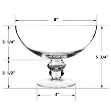 Glass Decorative Footed Bowl (H:6