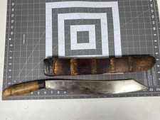 Vintage Handmade Philippine Bolo Sword Machete w/ Wood Sheath 15