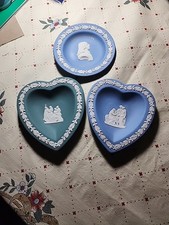 Wedgwood England Jasperware Blue & green HEART SHAPED TRINKET & round wesley's picture
