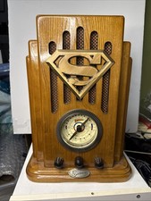 1998 SUPERMAN WOODEN MID CENTURY MODERN EMPIRE RADIO AM/FM TESTED AND WORKS picture