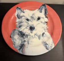 Sally Muir for Anthropologie Dog-A-Day Westie Dessert Plate picture