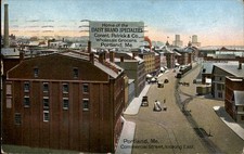 Portland ME Commercial St Hugh C. Leighton Co. NICE ADVERTISING c1909 Postcard picture