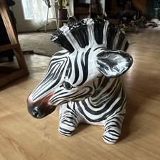Black & White Zebra Figurine Sculpture Decorative Zebra Animal Figurine Italian picture