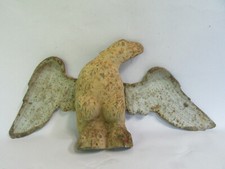 Antq Low  & Leake Footed Cast Iron Bald Eagle Stove Topper 1840's picture