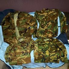 U.S. Army Woodland Camouflage BDU Uniform Lot Shirts/Jackets Pants Patches picture