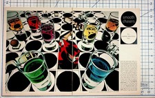 1968 LOOK Magazine Liquor Cocktails Chess Board Vintage Print Ad Pete Turner picture