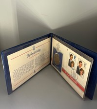 1981 Royal Wedding Crown Coin First Day Cover Charles Diana Stamps Booklet picture