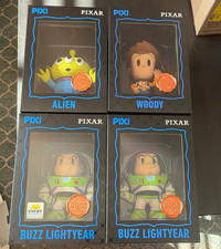 Thrilljoy PIX Toy Story Figures Woody Buzz & Alien limited editions w/ sleeves. picture