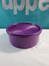 Tupperware Servalier Stacking Cookie Canister One Touch Seal Purple  picture