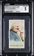1905 London Caramel Works #89 Prussian Officer Smokers of the World CGC 5 EX picture