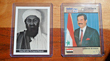 Lot  2001 Topps Enduring Freedom  Osama Bin Laden , 1991 PRO SET  Saddam Hussein picture
