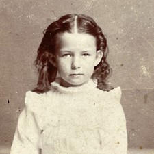 CC8 Cabinet Card Photo Girl Small Square Condley Marshall Missouri picture