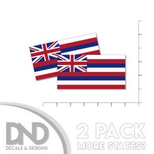 Hawaii State Flag Sticker Decal Bumper HI Hawaiian State 2 Pack 5in picture