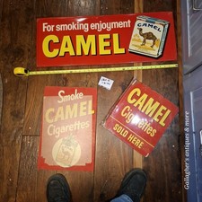 Vintage Original 1950s CAMEL Cigarettes Metal Sign Collection Lot  picture