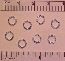 6mm SOLID TWIST FANCY CLOSED JUMPRINGS for 1:9 Scale Model Horse Tack - SILVER picture