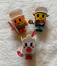 3pc TokiDoki Mini Figurines Set - Nasi Goreng, Kimchi Cup & Takeout Box picture