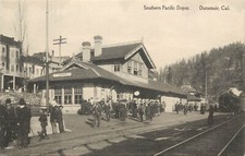 Postcard Dunsmur CA Southern Pacific Depot Siskiyou County Train Station picture