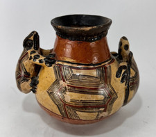 Vtg Ecuador Effigy Vessel Vase Kichwa Quichua Earthenware Amazon Primitive Art picture