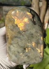 Labradorite Polished Large (2.5 lb) Vibrant Orange Yellow Flashes Home Accent picture